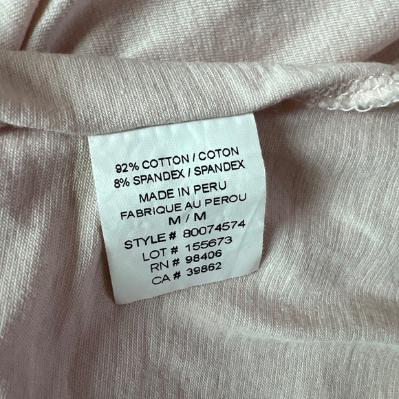 2832 Theory women's short-sleeve turtleneck shirt pale pink size M - Picture 6 of 6